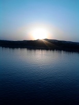 sunset at river nil