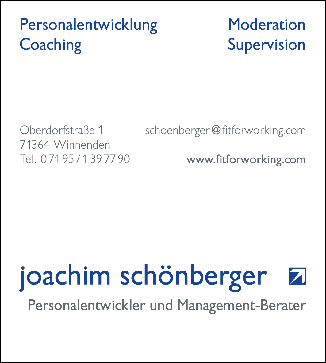 Visitenkarte Schnberger